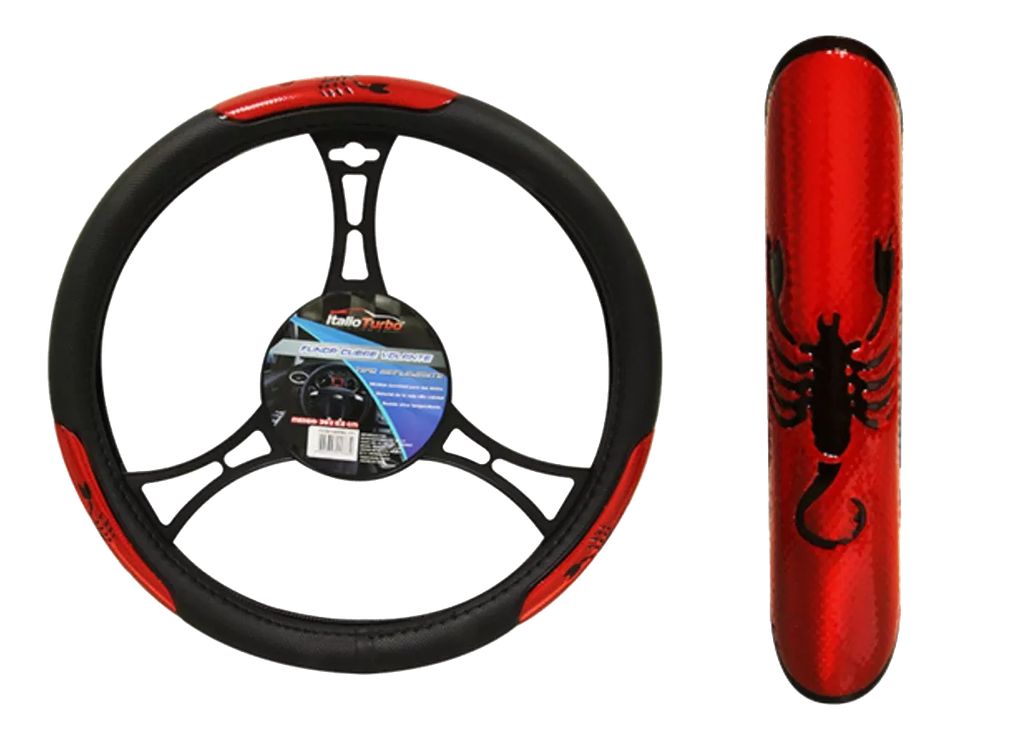 FUNDA CUBRE VOLANTE TIPO VINIPIEL GRANDE PARA CAMIONETA 40CM