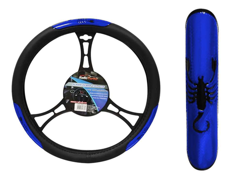 FUNDA CUBRE VOLANTE TIPO VINIPIEL GRANDE PARA CAMIONETA 40CM