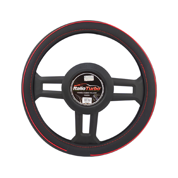 FUNDA CUBRE VOLANTE TIPO VINIPIEL GRANDE PARA CAMIONETA 40CM