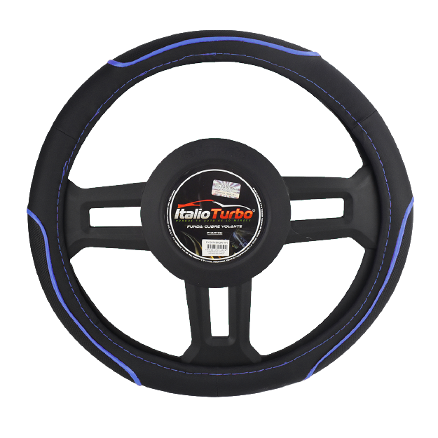 FUNDA CUBRE VOLANTE TIPO VINIPIEL MEDIANA PARA AUTO 38CM