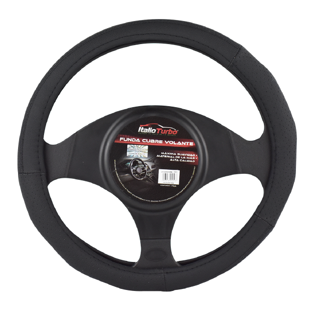 FUNDA CUBRE VOLANTE TIPO PIEL GRANDE PARA CAMIONETA 40 CM