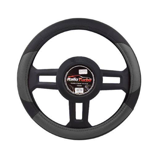 [FVO027LBKGY-TFI] FUNDA CUBRE VOLANTE TIPO VINIPIEL GRANDE PARA CAMIONETA 40CM <0.0>