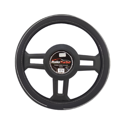 [FVO052LBKGY-TFI] FUNDA CUBRE VOLANTE TIPO VINIPIEL GRANDE PARA CAMIONETA 40CM <0.0>
