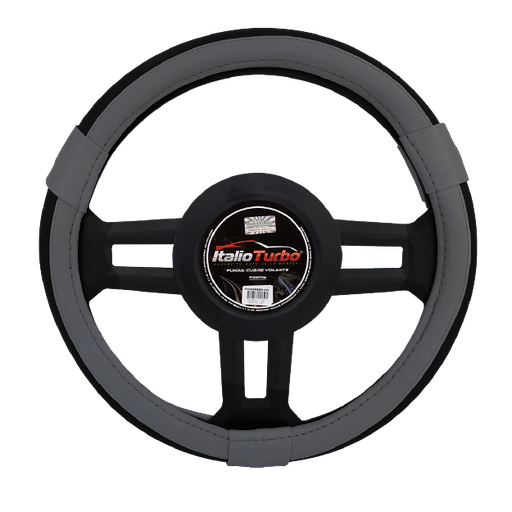 [FVO200LBKGY-TFI] FUNDA CUBRE VOLANTE TIPO VINIPIEL GRANDE PARA CAMIONETA 40CM <0.0>