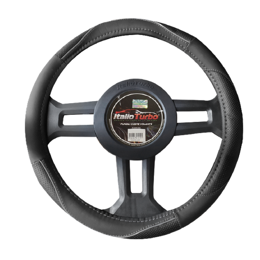 [FVO202LBKGY-TFI] FUNDA CUBRE VOLANTE TIPO VINIPIEL GRANDE PARA CAMIONETA 40CM <0.0>