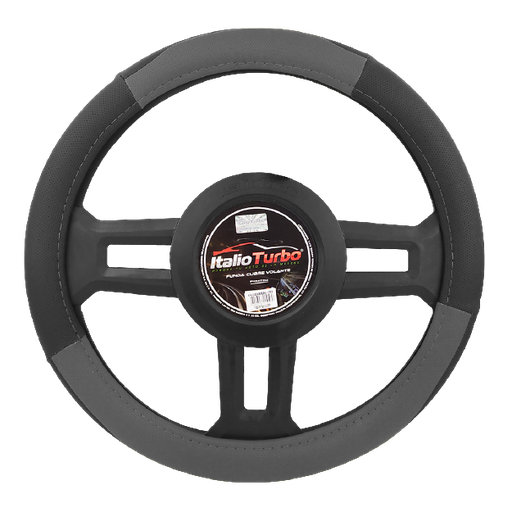 [FVO206LBKGY-TFI] FUNDA CUBRE VOLANTE TIPO VINIPIEL GRANDE PARA CAMIONETA 40CM <0.0>