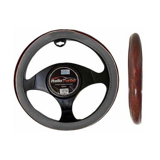 [FVO211LGY-TFI] FUNDA CUBRE VOLANTE TIPO VINIPIEL GRANDE PARA CAMIONETA 40CM <0.0>