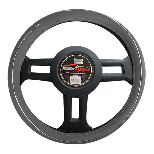 [FVO212LGY-TFI] FUNDA CUBRE VOLANTE TIPO VINIPIEL GRANDE PARA CAMIONETA 40CM <0.0>