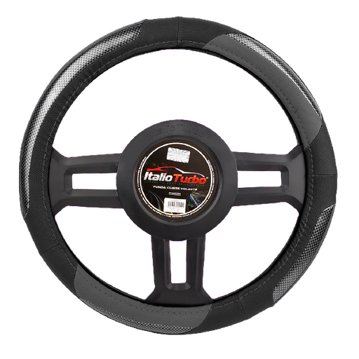 [FVO226LBKGY-TFI] FUNDA CUBRE VOLANTE TIPO VINIPIEL GRANDE PARA CAMIONETA 40CM <0.0>