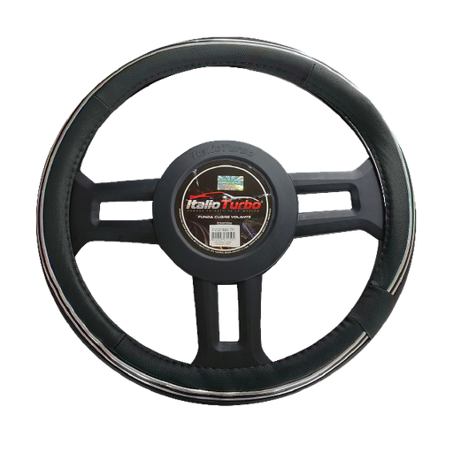 [FVO227LBK-TFI] FUNDA CUBRE VOLANTE TIPO VINIPIEL GRANDE PARA CAMIONETA 40CM <0.0>