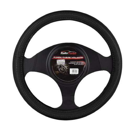 [FVOP04LBK-TFI] FUNDA CUBRE VOLANTE TIPO PIEL GRANDE PARA CAMIONETA 40 CM <0.0>